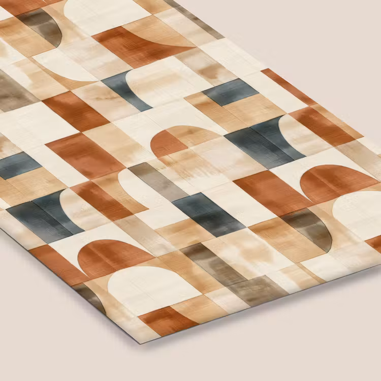 Poster met lijst - Terracotta - Geometrisch - Aquarel - Textuur — 7