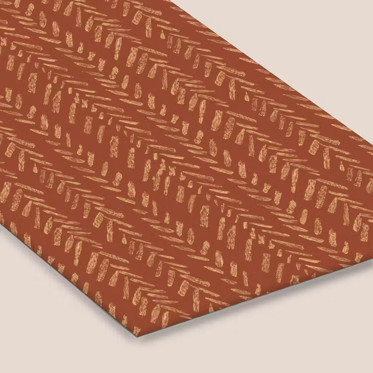 Poster met lijst - Terracotta - Visgraat - Ambachtelijk - Patroon — 7