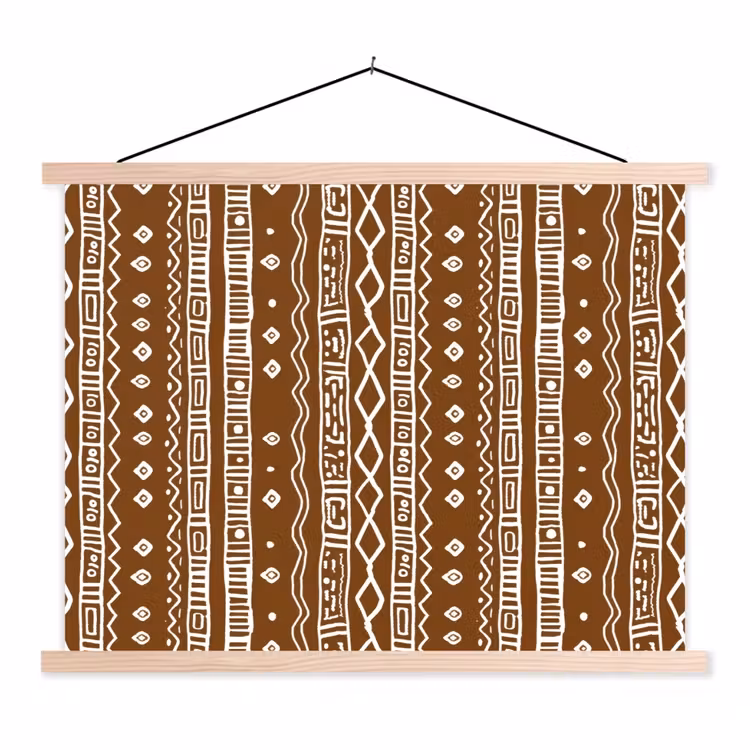 Schoolplaat - Chocoladebruin - Etnisch - Tribaal - Patroon — 1