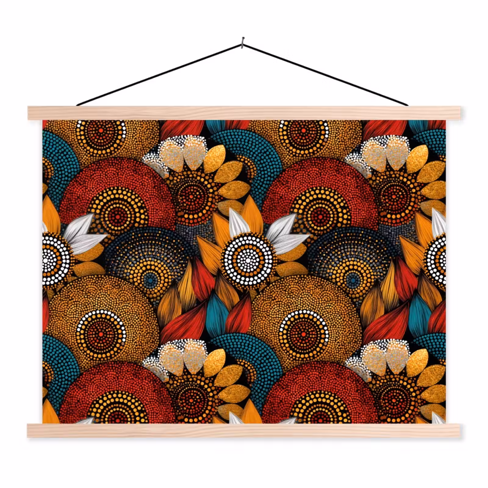 Schoolplaat - Kleurrijk - Aboriginal - Dot Painting - Botanisch - Patroon — 1