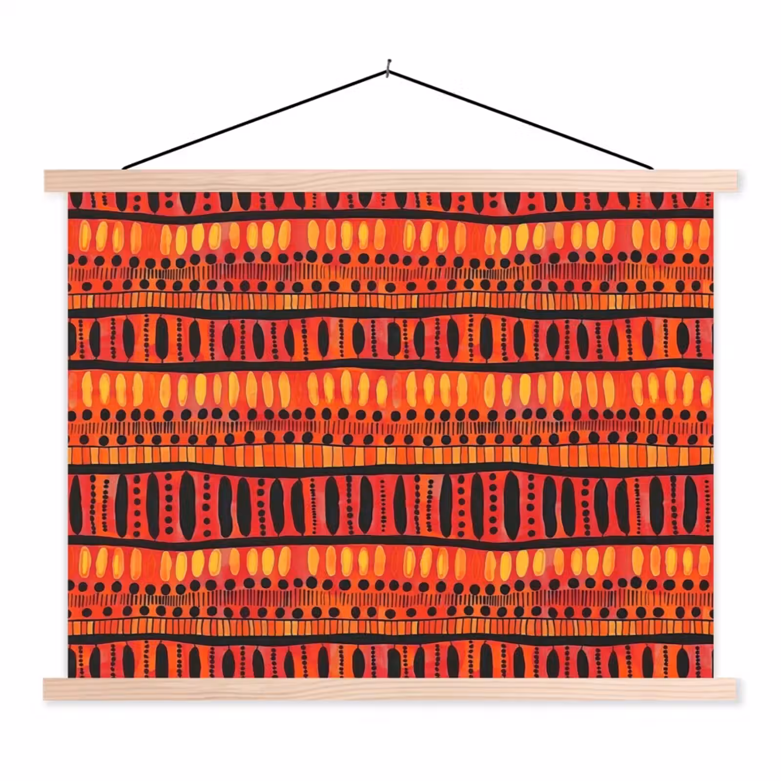 Schoolplaat - Rood - Oranje - Etnisch - Expressief - Patroon — 1