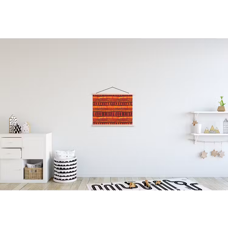 Schoolplaat - Rood - Oranje - Etnisch - Expressief - Patroon — 3