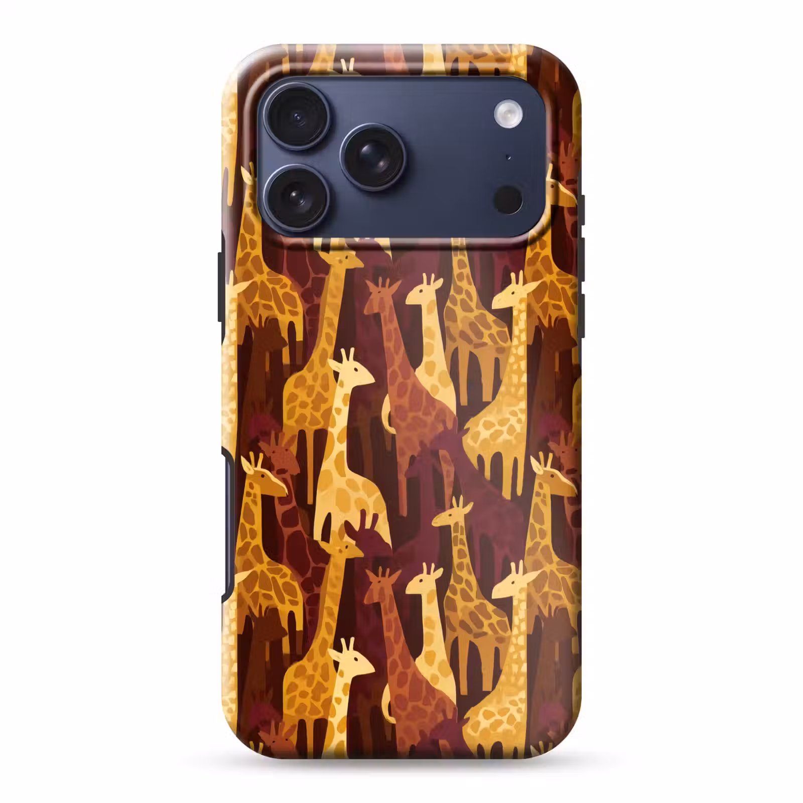 Telefoonhoesje Toughcase - Bruin - Giraffen - Safari - Patroon — 1