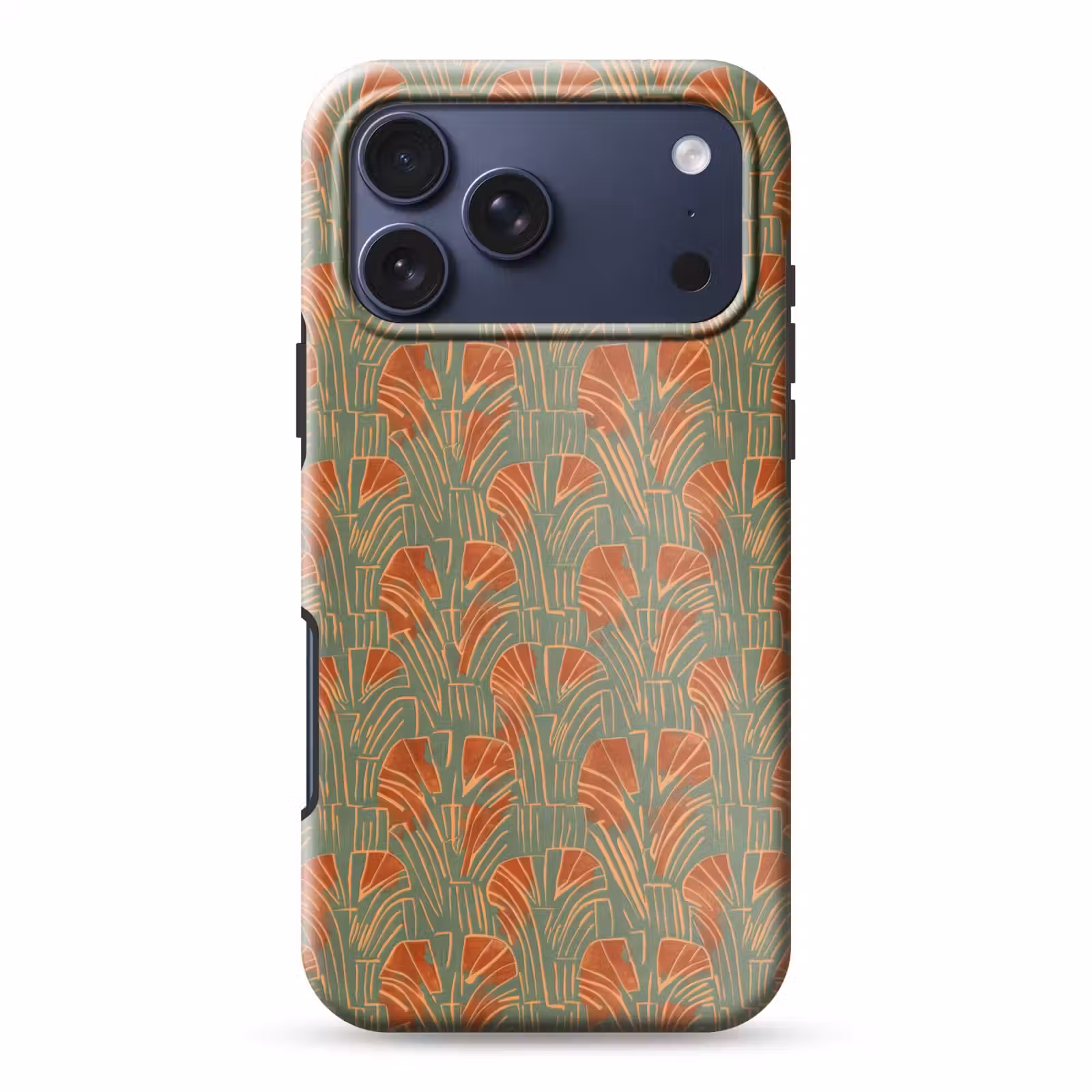 Telefoonhoesje Toughcase - Groen - Terracotta - Deco - Waaiers — 1