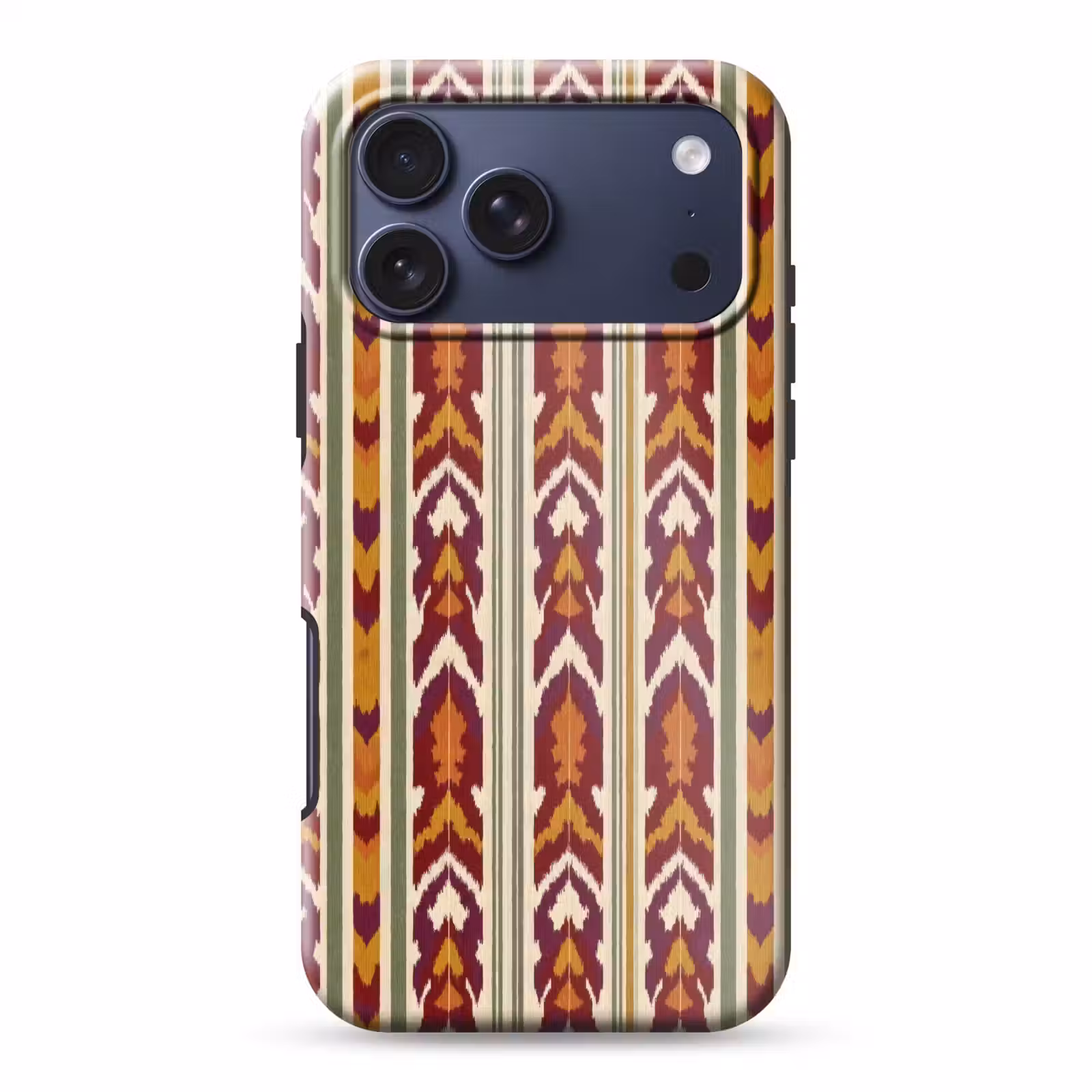 Telefoonhoesje Toughcase - Ikat - Bordeauxrood - Etnisch - Patroon — 1