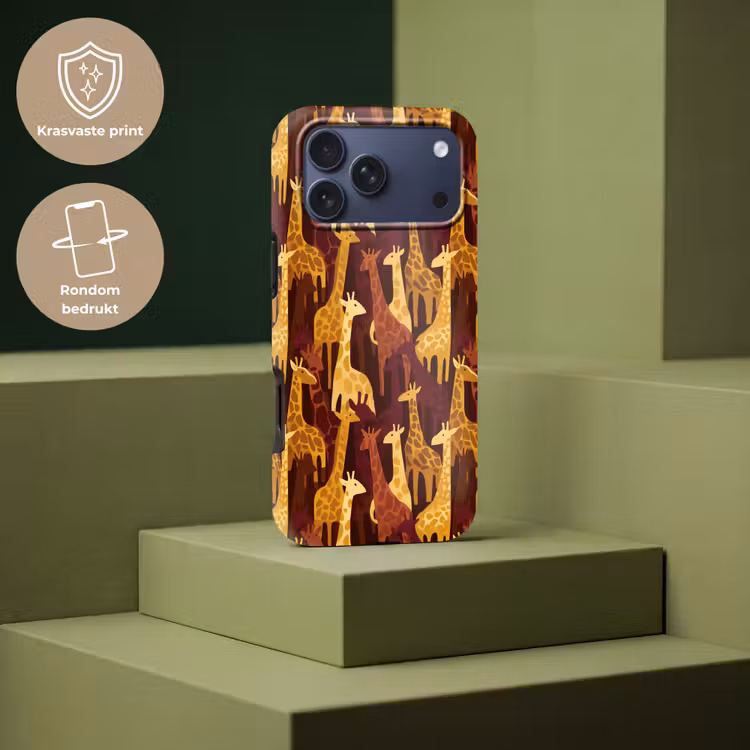 Telefoonhoesje Toughcase - Bruin - Giraffen - Safari - Patroon — 7