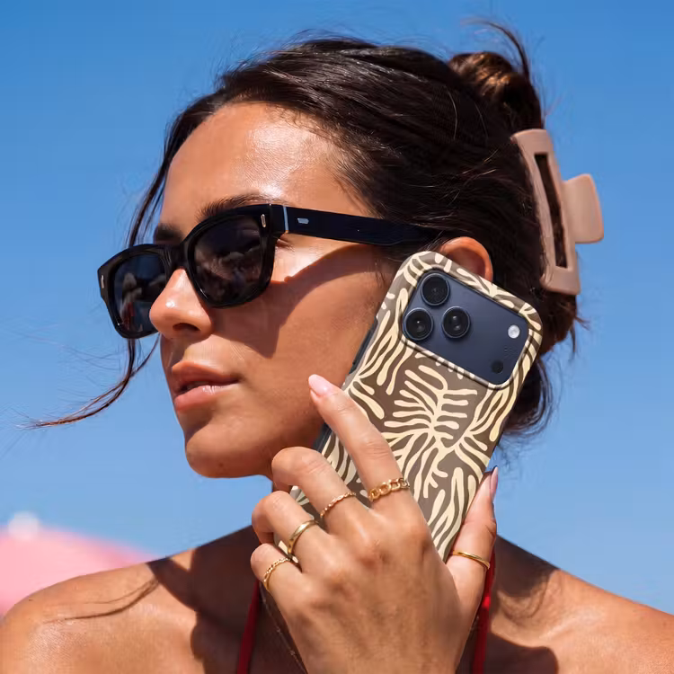 Telefoonhoesje Toughcase - Bruin - Koraal - Expressief - Patroon — 6