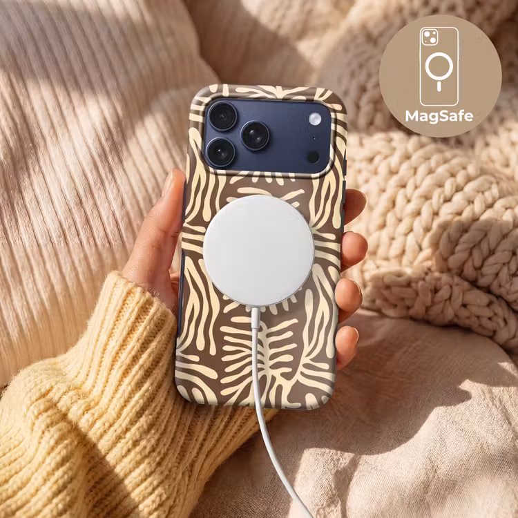 Telefoonhoesje Toughcase - Bruin - Koraal - Expressief - Patroon — 8