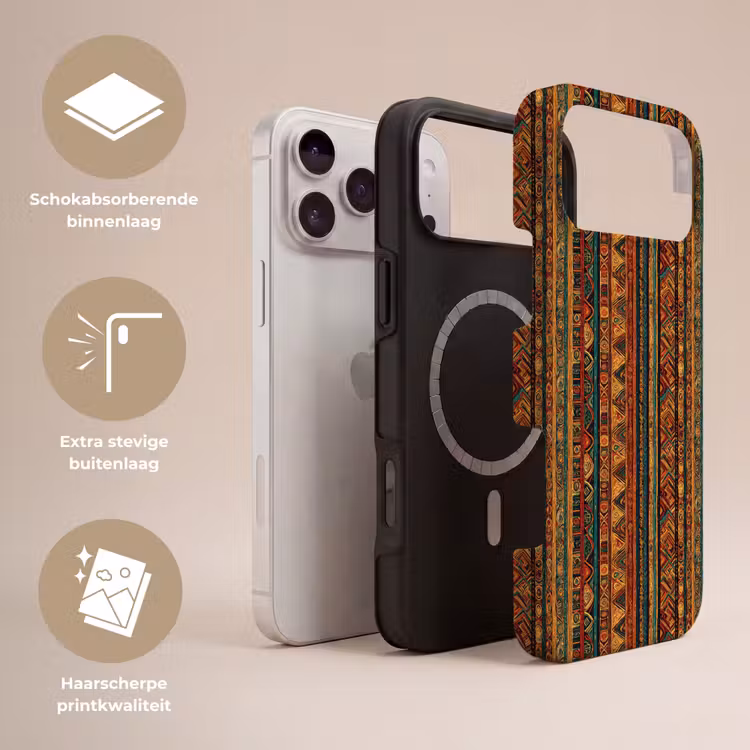 Telefoonhoesje Toughcase - Kleurrijk - Etnisch - Folkloristisch - Patroon — 3