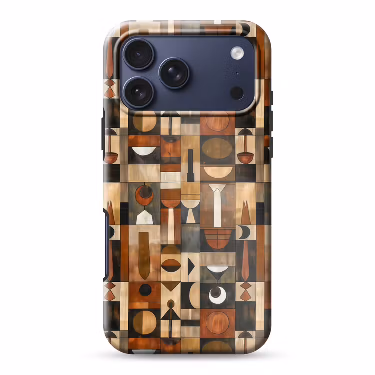 Telefoonhoesje Toughcase - Terracotta - Geometrisch - Mid-Century - Patroon — 1