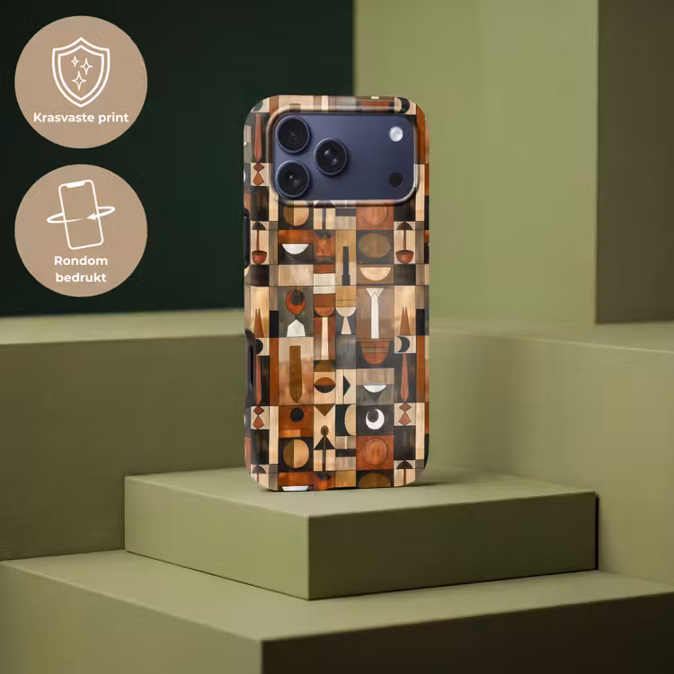 Telefoonhoesje Toughcase - Terracotta - Geometrisch - Mid-Century - Patroon — 7