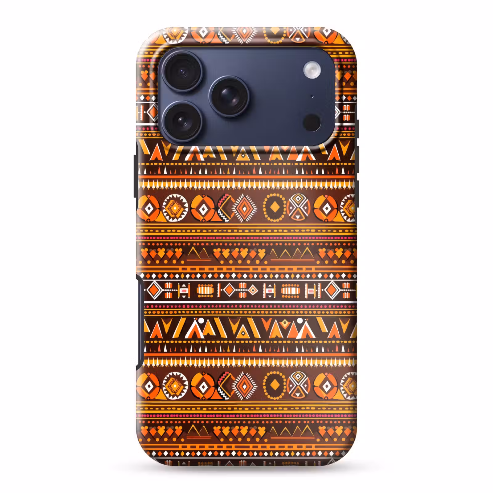 Telefoonhoesje Toughcase - Oranje - Etnisch - Tribaal - Geometrisch - Patroon — 1