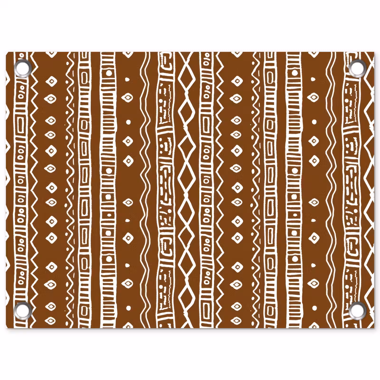 Tuinposter - Chocoladebruin - Etnisch - Tribaal - Patroon — 1