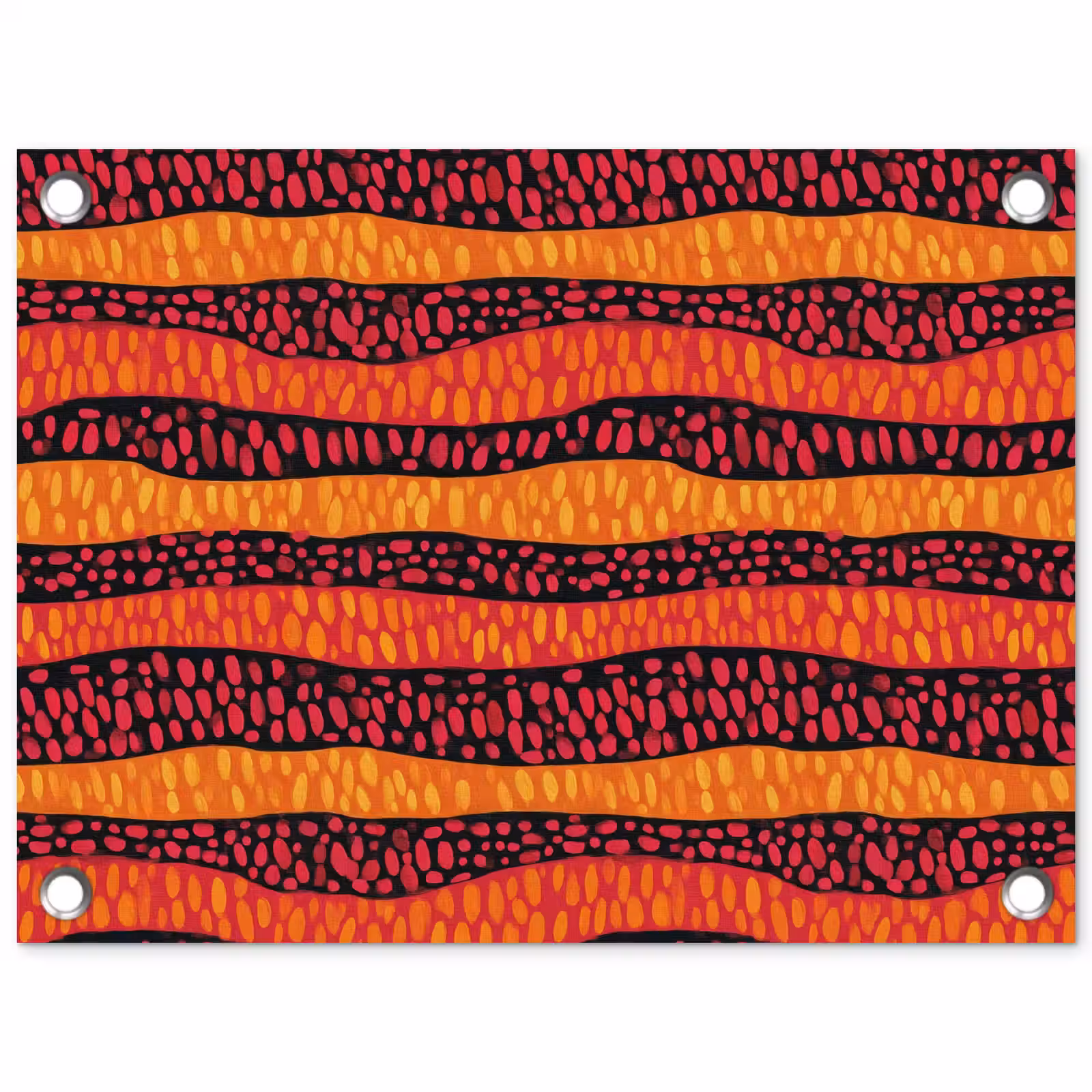 Tuinposter - Oranje - Roze - Expressief - Patroon — 1