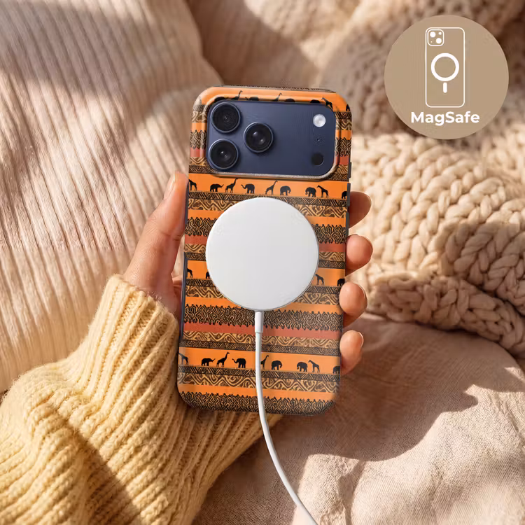 Telefoonhoesje Toughcase - Oranje - Safari - Afrikaans - Dieren - Patroon — 8