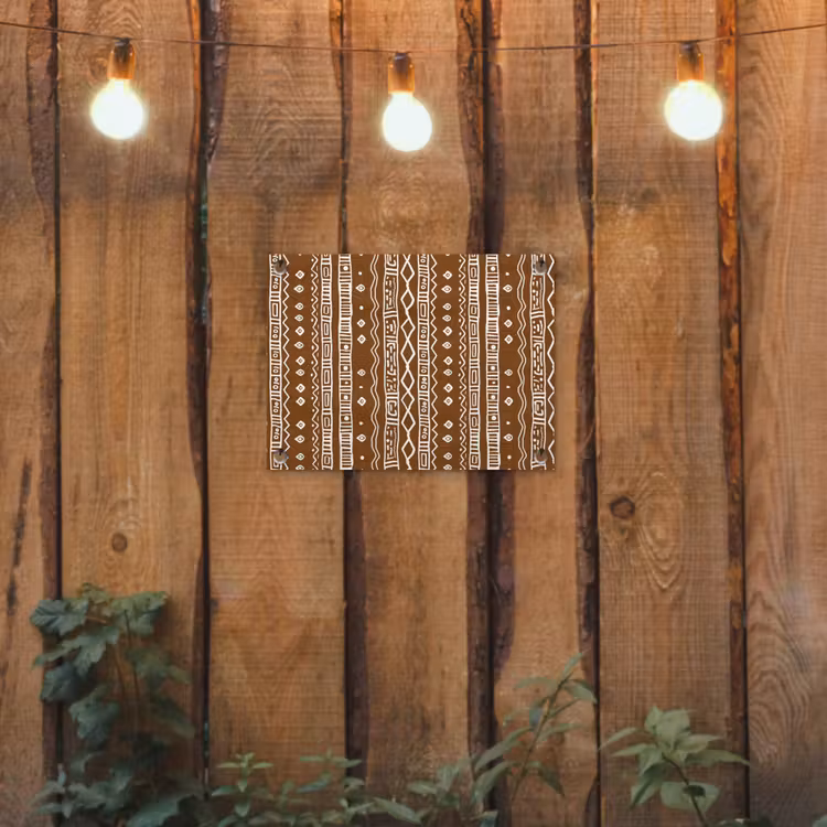 Tuinposter - Chocoladebruin - Etnisch - Tribaal - Patroon — 2