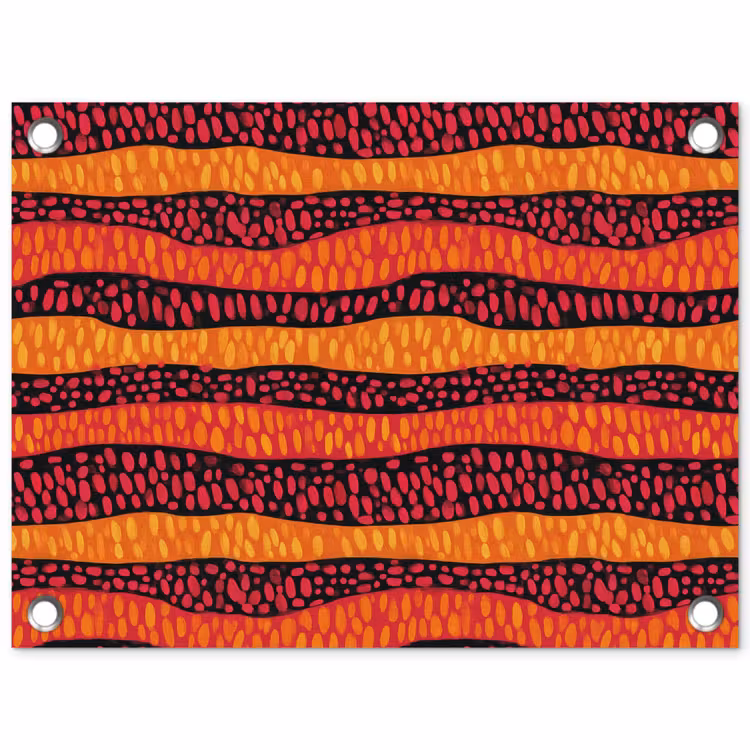 Tuinposter - Oranje - Roze - Expressief - Patroon — 1