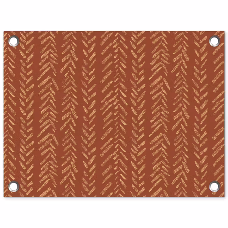 Tuinposter - Terracotta - Visgraat - Ambachtelijk - Patroon — 1