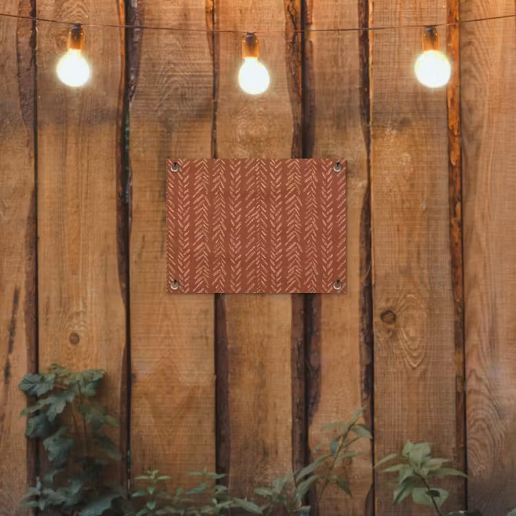 Tuinposter - Terracotta - Visgraat - Ambachtelijk - Patroon — 2