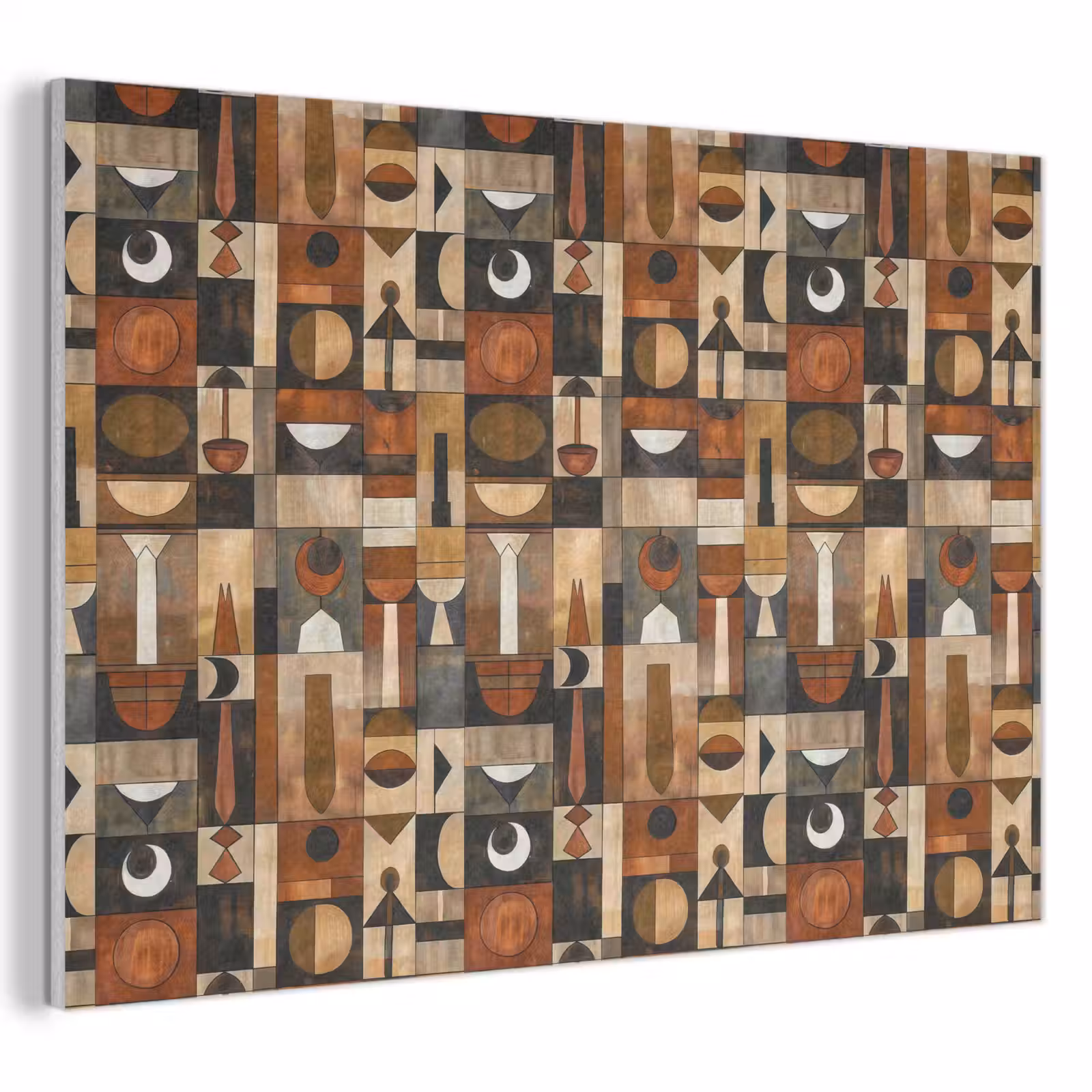 Akoestisch schilderij - Terracotta - Geometrisch - Mid-Century - Patroon — 1