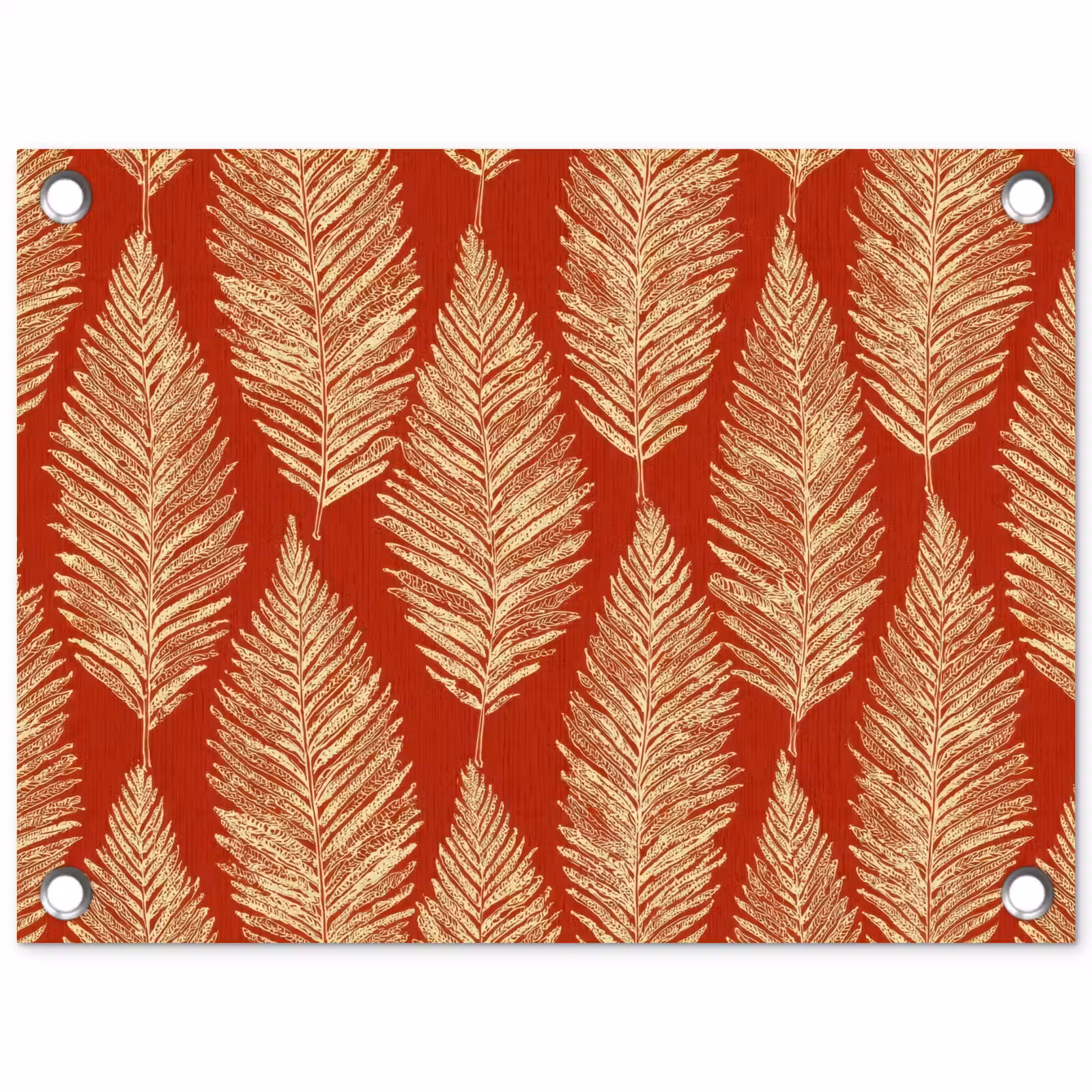 Tuinposter - Rood - Botanisch - Varen - Patroon — 1
