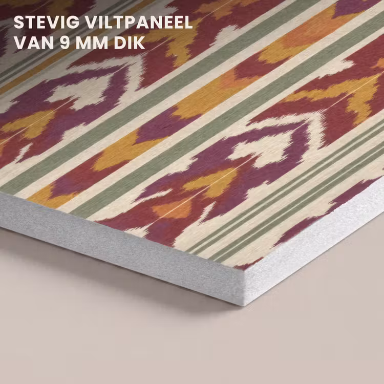 Akoestisch schilderij - Ikat - Bordeauxrood - Etnisch - Patroon — 5