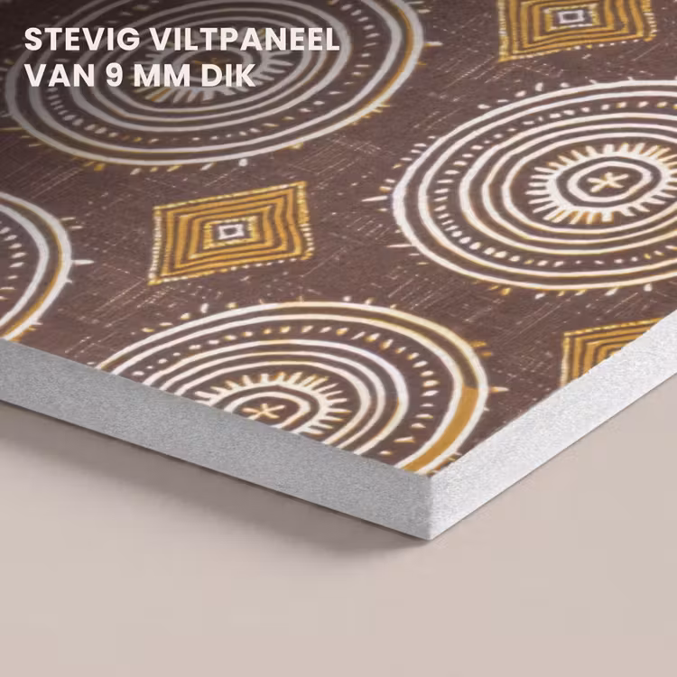 Akoestisch schilderij - Chocoladebruin - Etnisch - Tribaal - Cirkels - Patroon — 5