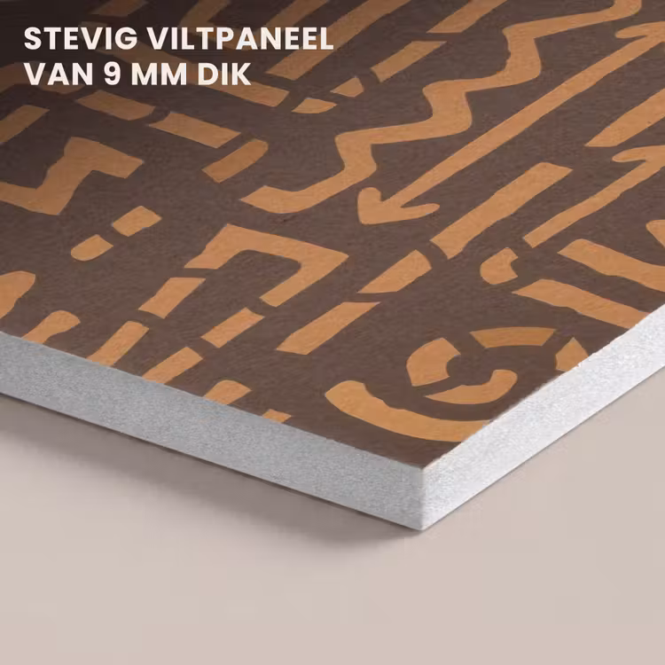 Akoestisch schilderij - Chocoladebruin - Etnisch - Tribaal - Symbolen — 5