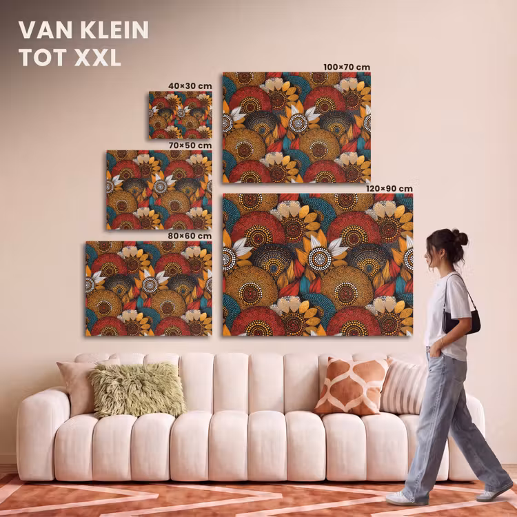 Akoestisch schilderij - Kleurrijk - Aboriginal - Dot Painting - Botanisch - Patroon — 7