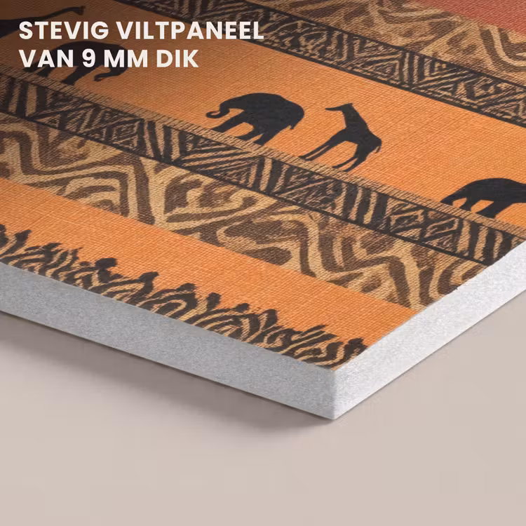 Akoestisch schilderij - Oranje - Safari - Afrikaans - Dieren - Patroon — 5
