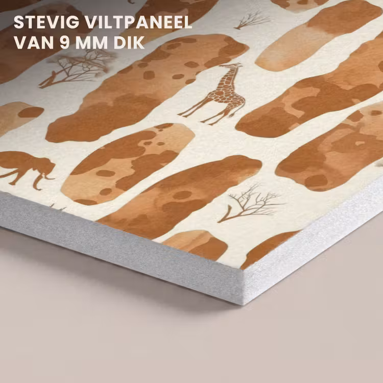 Akoestisch schilderij - Terracotta - Safari - Dieren - Patroon — 5