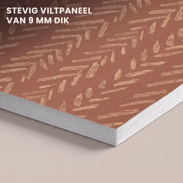 Akoestisch schilderij - Terracotta - Visgraat - Ambachtelijk - Patroon — 5