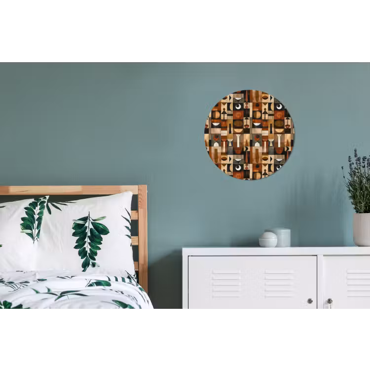 Wandcirkel - Aluminium - Terracotta - Geometrisch - Mid-Century - Patroon — 4