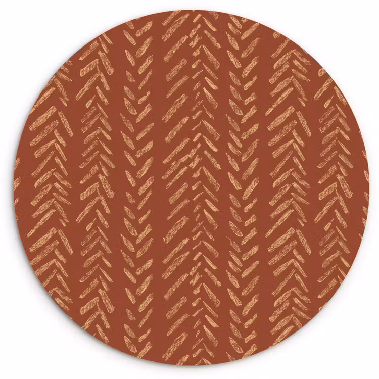 Wandcirkel - Glas - Terracotta - Visgraat - Ambachtelijk - Patroon — 1