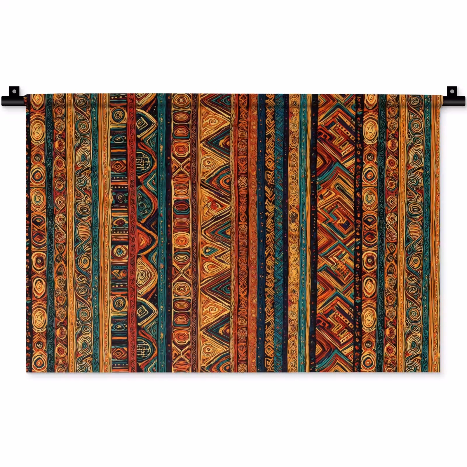 Wandkleed - Kleurrijk - Etnisch - Folkloristisch - Patroon — 1