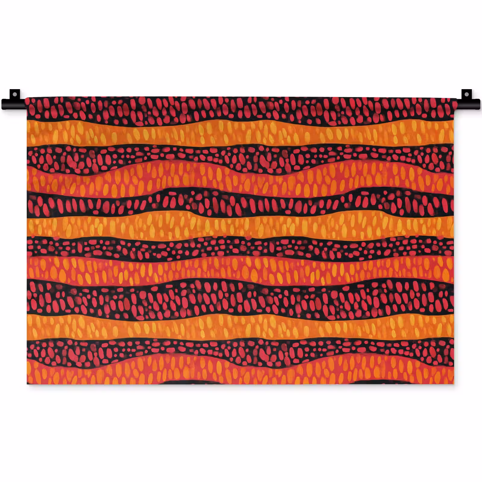 Wandkleed - Oranje - Roze - Expressief - Patroon — 1