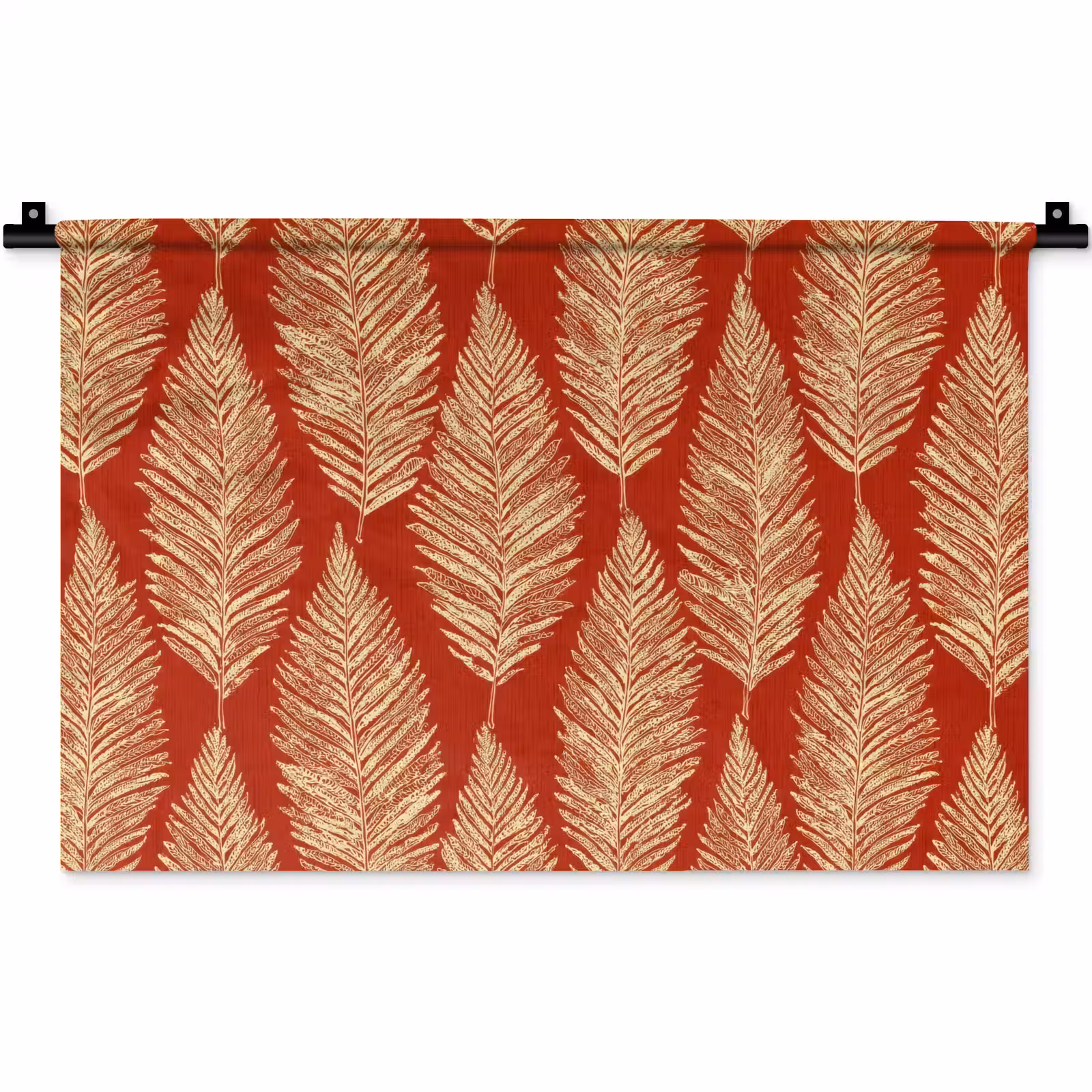Wandkleed - Rood - Botanisch - Varen - Patroon — 1