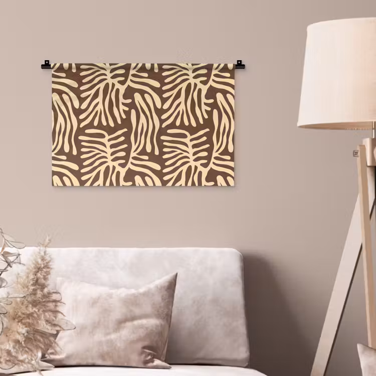 Wandkleed - Bruin - Koraal - Expressief - Patroon — 2