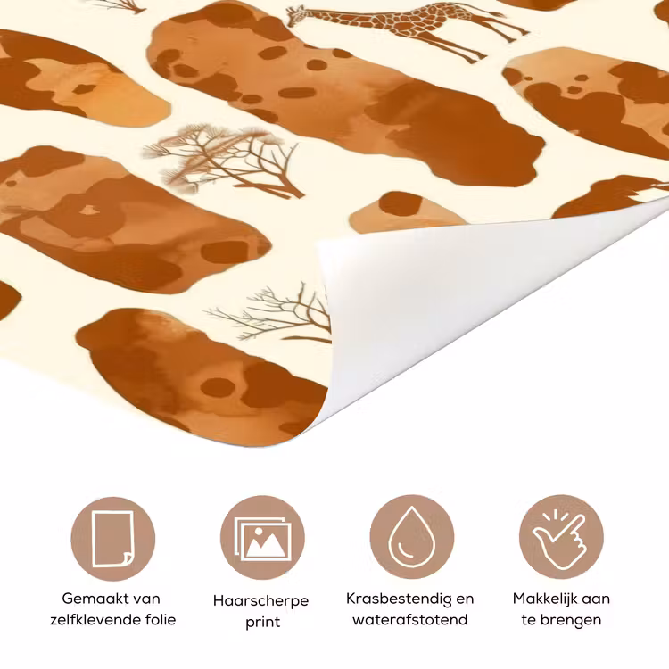 Deursticker - Terracotta - Safari - Dieren - Patroon — 3