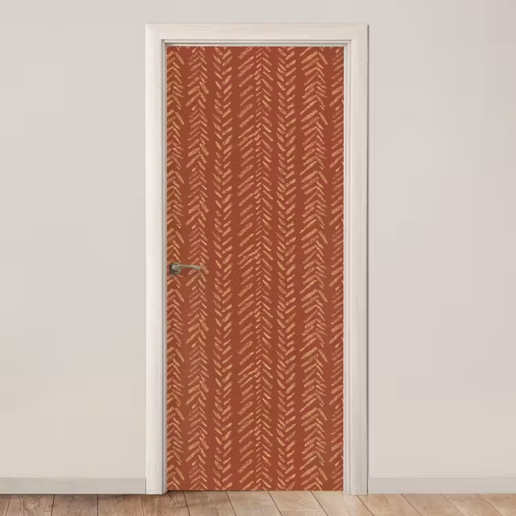 Deursticker - Terracotta - Visgraat - Ambachtelijk - Patroon — 1