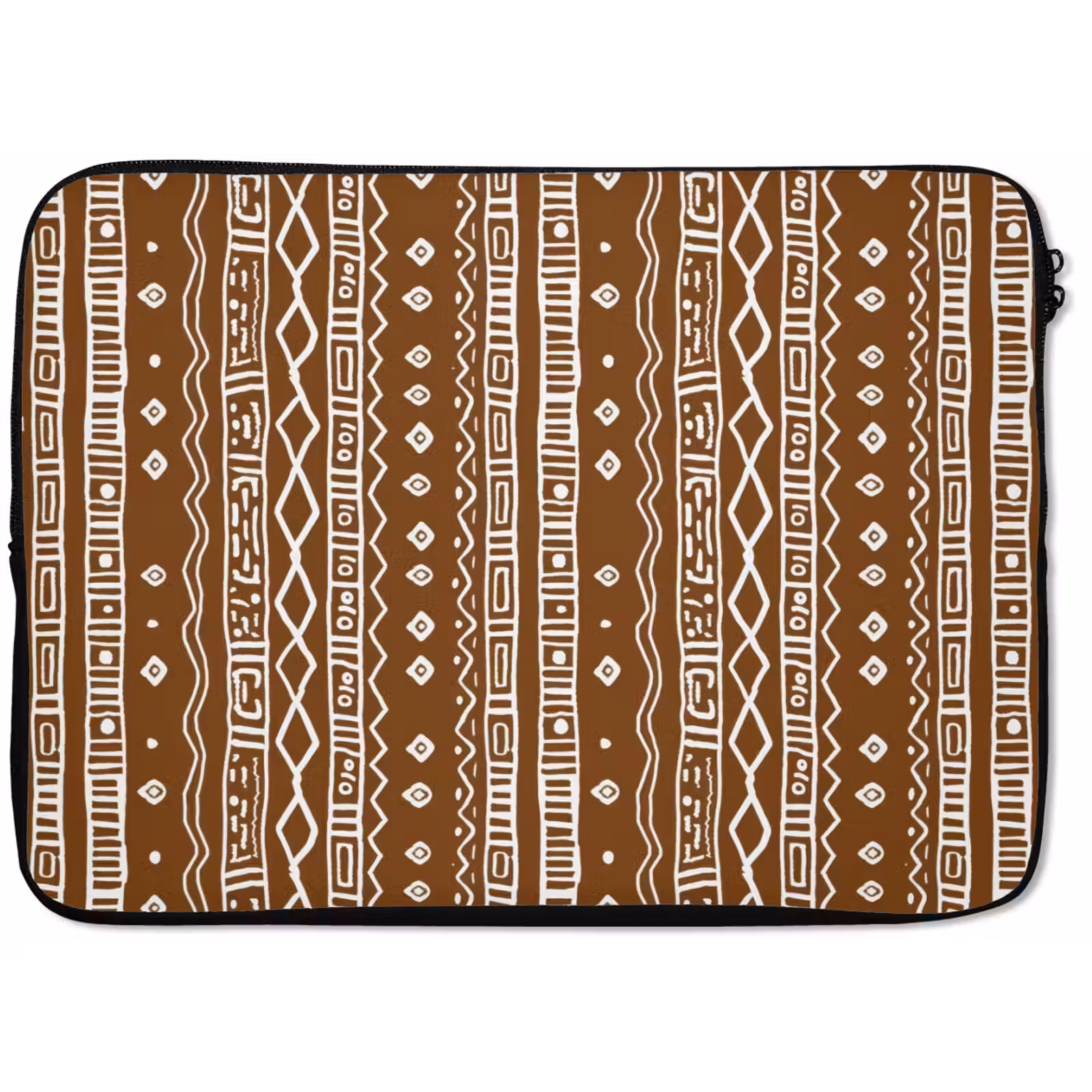 Laptophoes - Chocoladebruin - Etnisch - Tribaal - Patroon — 1