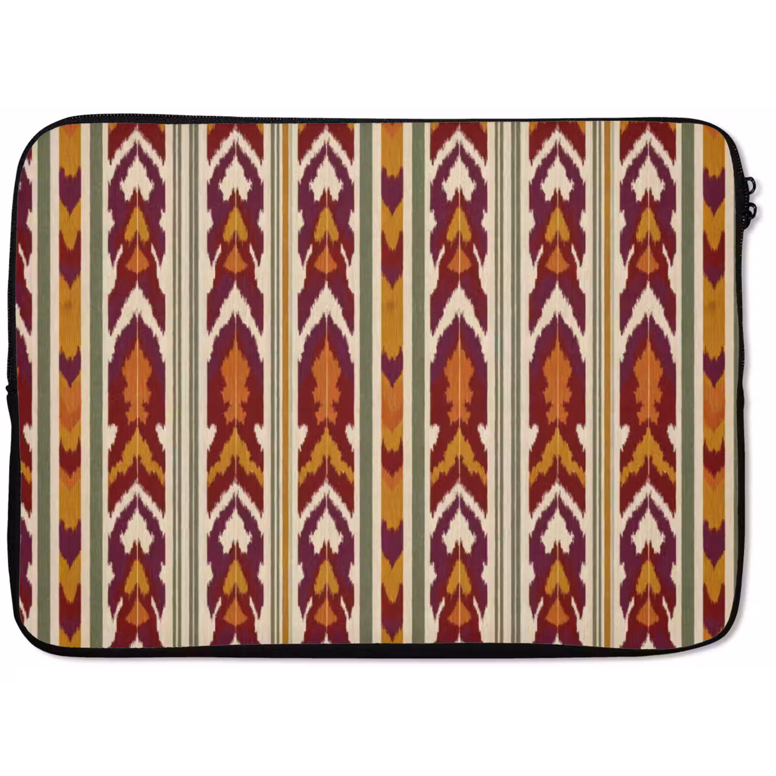 Laptophoes - Ikat - Bordeauxrood - Etnisch - Patroon — 1