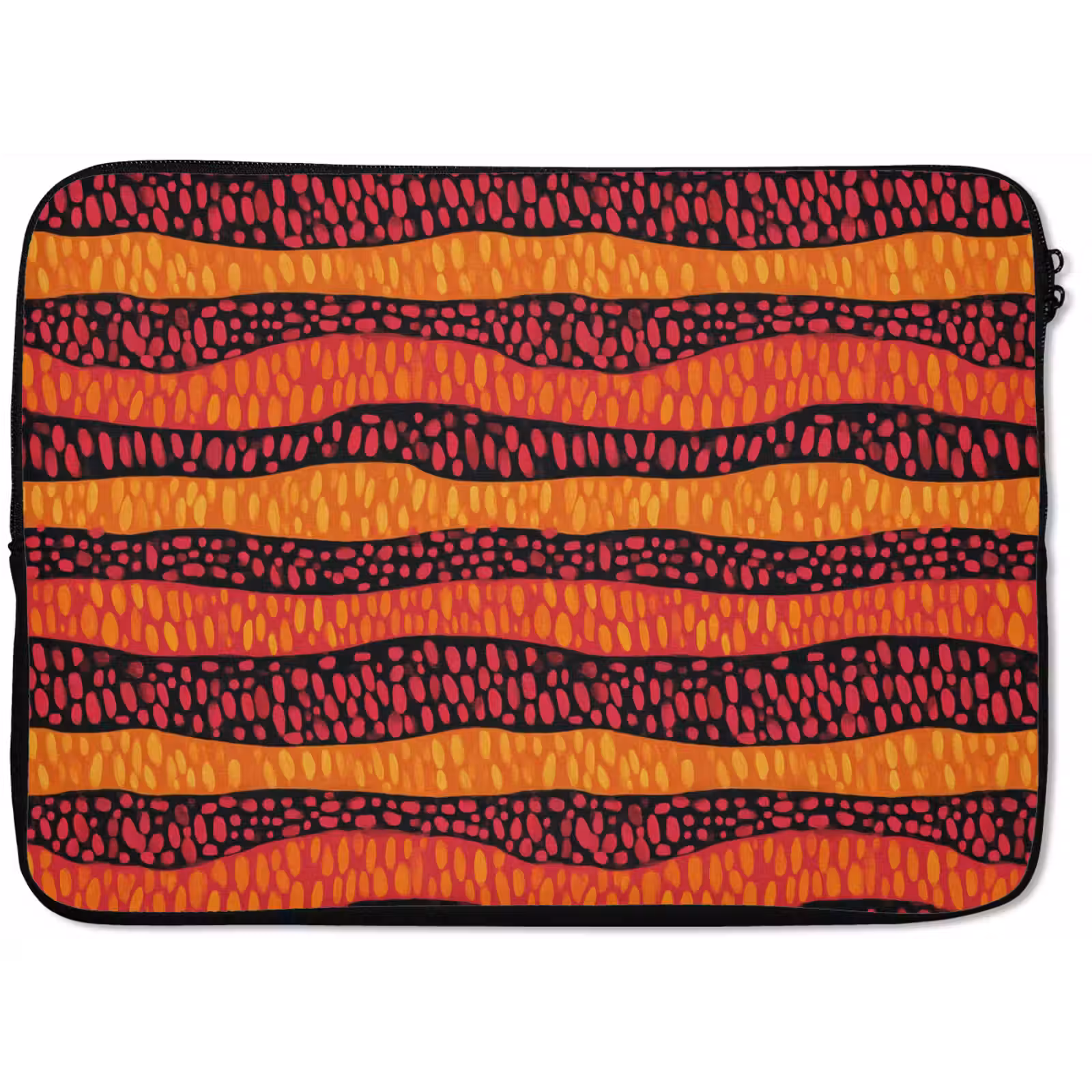 Laptophoes - Oranje - Roze - Expressief - Patroon — 1