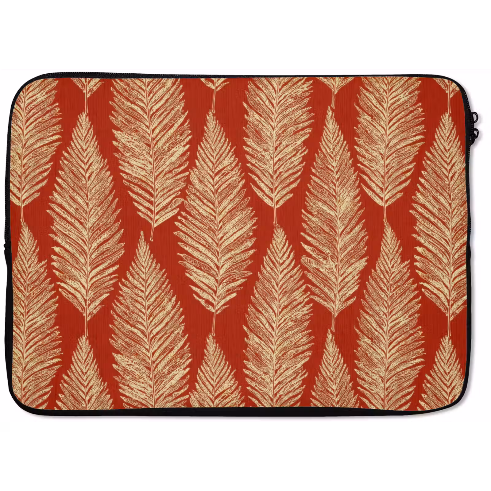 Laptophoes - Rood - Botanisch - Varen - Patroon — 1