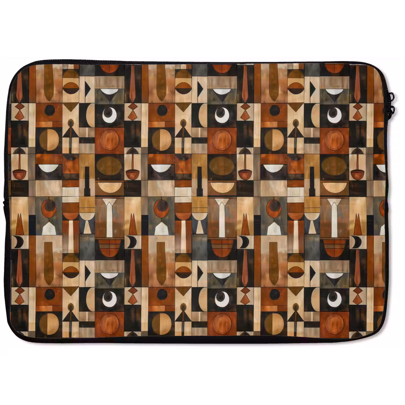 Laptophoes - Terracotta - Geometrisch - Mid-Century - Patroon — 1