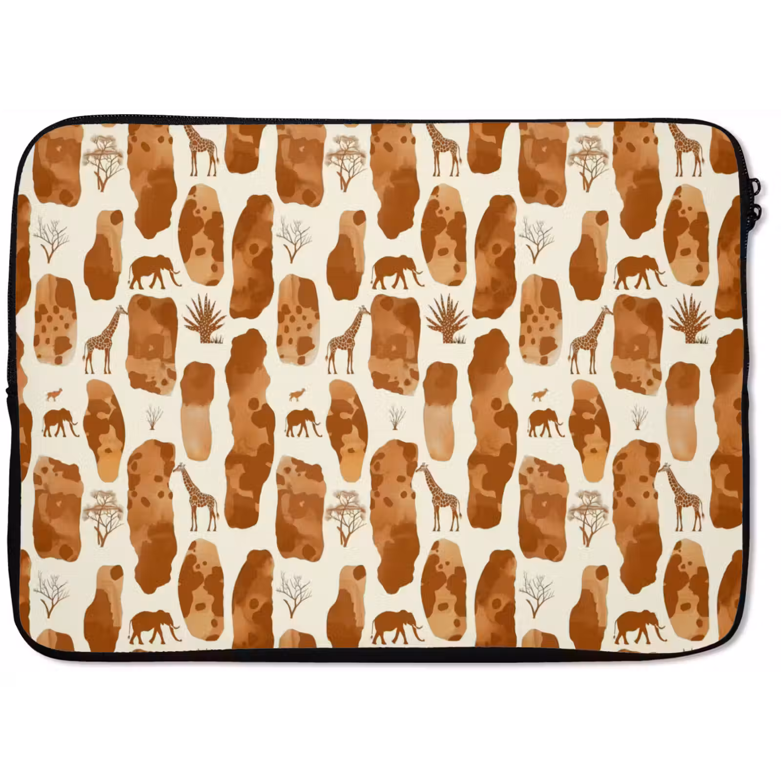 Laptophoes - Terracotta - Safari - Dieren - Patroon — 1