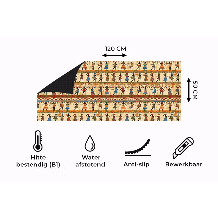 Keukenloper - Kleurrijk - Afrikaans - Etnisch - Dansende Vrouwen - Patroon — 5