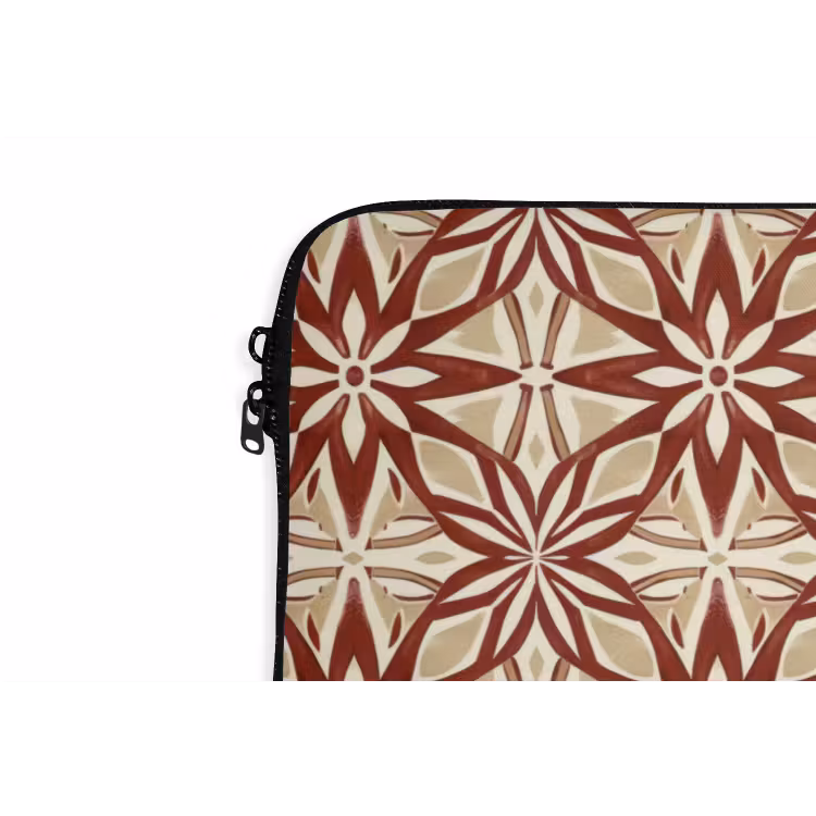 Laptophoes - Bordeauxrood - Geometrisch - Tegel - Patroon — 5
