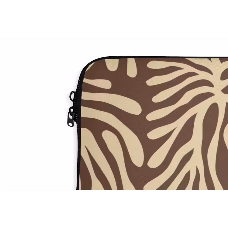 Laptophoes - Bruin - Koraal - Expressief - Patroon — 5
