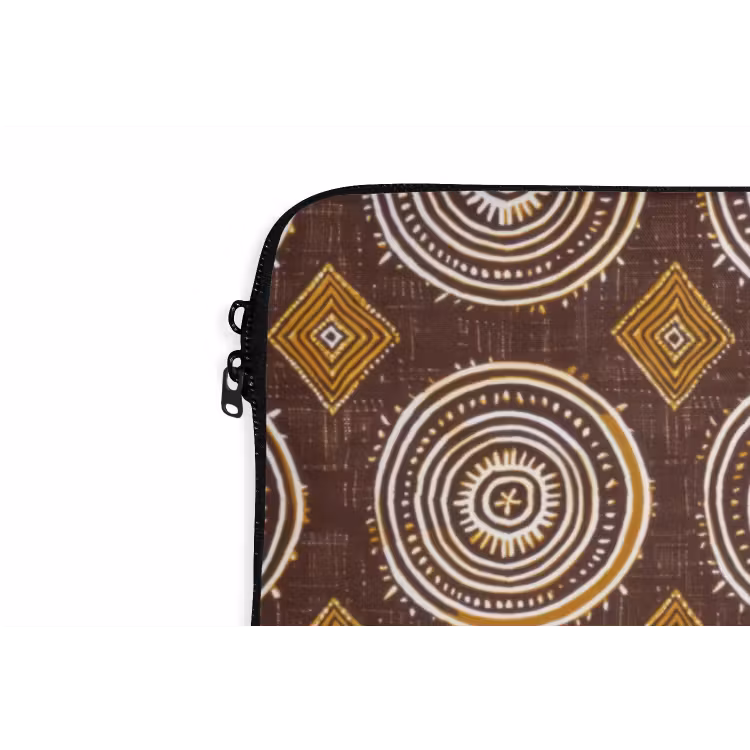 Laptophoes - Chocoladebruin - Etnisch - Tribaal - Cirkels - Patroon — 5